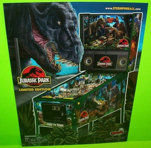 Pinball Flyer Other - Jurassic Park Limited Ed Pinball FLYER Original Game Vintage Promo Art Dinosaurs
